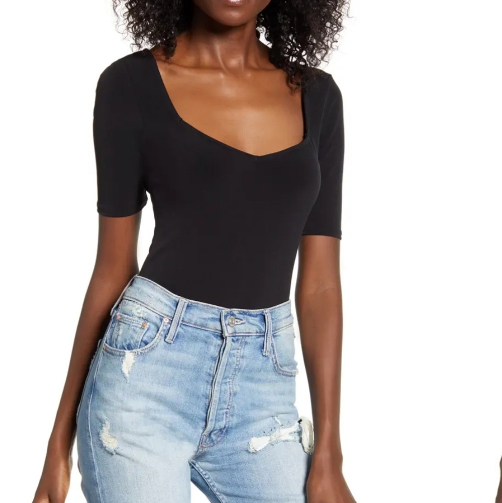 Leith sweetheart neck bodysuit